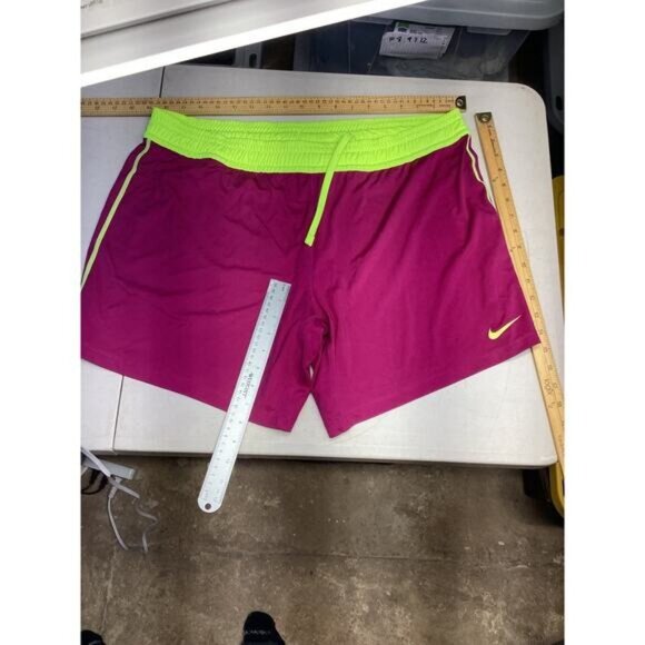 Acubi mermaidcore fairycore Nike Women's Dri-Fit Shorts Pink/Green Size Large - Picture 2 of 4